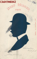 BEST WISHES FROM.... OMBROMANIE SILHOUETTES LONDON LONDRES " PADDY " OMBRES CHINOISES.... SILHOUETTE - Hold To Light