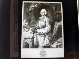 Plaque De Verre Positif - Le Comte De Bühl  D'après Louis Silvestre - Archives Courboin - Plaques De Verre