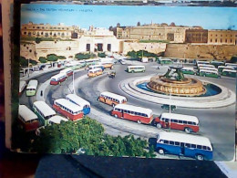 MALTA  MALTE – VALLETTA « The Triton Fountain And The Bus Terminus AUTOBUS V1965 JV5691 - Malta