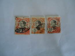 INDOCHINE    USED 3 STAMPS WOMENS  WITH POSTMARK - Other & Unclassified