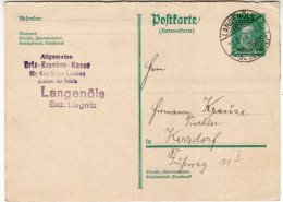GERMANY WEIMAR REPUBLIC 1928 POSTCARD  MiNr P 177 I A SENT FROM LANGENOELS /OLSZYNA/ - Cartes Postales