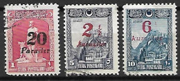 TURQUIE    -   1929 .   Y&T N° 741 à 743 Oblitérés.   Surchargés - Used Stamps