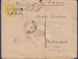 Preussen Postal Stationery Ganzsache 3 SILBER GROSCHEN Boxed HIRSCHBERG 2/12 8-9 Cds. HALBERSTADT (Arr.) Sachsen-Anhalt - Postwaardestukken