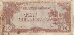 OCEANIE - 10 SHILLINGS OCCUPATION JAPONAISE 1942 TRES RARE - Sonstige – Ozeanien