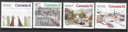 CANADA - 1974 - NATALE - SERIE 4 VALORI  -  NUOVA MNH** (YVERT 550\3 - MICHEL 576\9) - Neufs