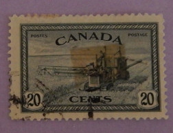 CANADA YT 222 OBLITÉRÉ "FAUCHEUSE-LIEUSE" ANNÉE 1946 - Oblitérés