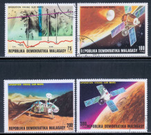 Madagascar 1976 Mi# 814-817 Used - Viking Project To Mars / Space - Madagascar (1960-...)