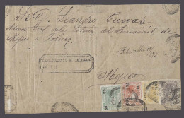 MEXICO. 1873 (Sept). Saltillo - DF. REG OFFICIAL Front Fkd 6c, 25c, 50c And 100c Imperf Saltillo Name, 36-72, Tied Certi - México