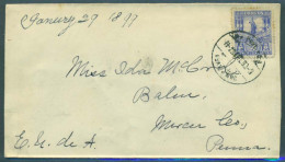 MEXICO. 1899 (28 Ene). Guaymas - USA. Fkd Env Ag Postal Nº58 Ambulant. - México