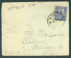 MEXICO. 1899 (6 Oct). Guaymas - USA. Fkd Env Ag Postal Nº 59. Ambulant Railway Cds. - México