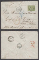 MEXICO. 1866 (10 June). DF - Lower - Austria / Vöslau (14 July). Fkd Env Bearing Eagle 4rs Green Full Margins District N - México