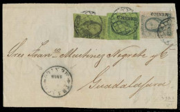 MEXICO. 1862. DF - Gjar. Fkd Front 1861 Issue 1rl Pair 2rs = 4rs Rate / Tied Grill + Franco / Mexico / 1852. Error Date. - México