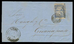 MEXICO. 1864 (31 July). Leon - Guanajuato. First Period. EL Fkd 1rl Name Only Guanajuato / Sun Ring Cds Alongside. VF An - Mexique