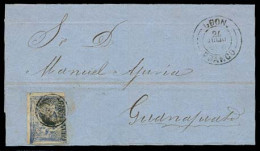 MEXICO. 1864 (24 July). Leon - Guanajuato. First Period. E Fkd 1rl Blue Name Only Guanajuato / Tied Sun Ring Cancel + Cd - México