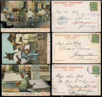 MEXICO. 1908. 3 Diff Early Circulated PPC's. - Mexique