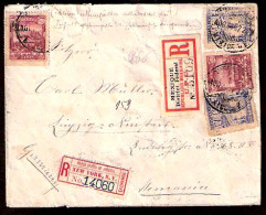 MEXICO. 1897. DF - Germany. Reg. Multifkd. Mulitas Issue Env. - México