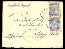 MEXICO. 1896. Tumbala / Chiapas - Germany. Frkd Env Oval Cancel. Via S. Cristobal + DF. Fine. - México