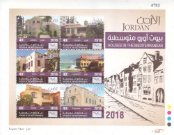 Stamps Jordan 2018 EUROMED Houses In Mediterranean Mini Sheet MNH #2 - Jordanien