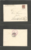 PHILIPPINES. 1895 (7 Ago) Manila - Germany. Frankfurt (7 Sept) Single 8c Red Brown Fkd Env. Fine. - Filippine