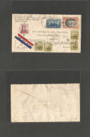 PHILIPPINES. 1946 (Nov 11) Manila - Denmark, Gentofte. Victory Ovptd Issue. Multifkd Airmail Enelope. Slogan Cancel: Hel - Filipinas