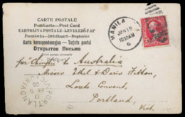 PHILIPPINES. USA (PHILIPPINES). 1906(Jan 19th). Postcard To Australia Endorsed ‘per Chingtu’ Franked By Overprinted 1903 - Philippines