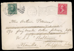 PHILIPPINES. USA-PHILIPPINES. 1899(April 8th). Cover Franked By 2c Rose From Philadelphia To Baltimore, Readdressed With - Filippine