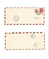 PHILIPPINES. 1937 (28 Apr) Pacific Clipper, Manila - MACAU Route. First Flight Special Cachet. Reverse (28 Apr) Arrival  - Filipinas