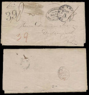 PHILIPPINES. SPANISH PHILIPPINES. 1860(Aug 18th). Entire Letter From Manila (Russell & Sturges Forwarding Agents Cachet  - Filipinas