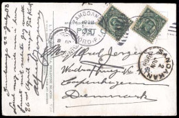 PHILIPPINES. 1908 (22 July). PHILIPPINES - BRITISH BORNEO - INDONESIA - DENMARK. Zamboanga / Moro / P.I. To Copenhagen / - Filippine