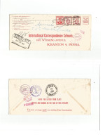 PHILIPPINES. 1957 (17 Oct) Camp Evangelista, Cagayan De Oro - USA, Scranton, PA (25 Nov) Air Multifkd Envelope Better Ca - Filippine