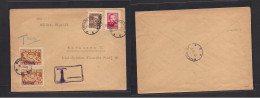 POLAND. 1950 (30 Dec) Grosky, Sokolow - Warsaw (10 Jan 51) Multifkd Env Ovptd Usage + Taxed + Local Postage Due (x2) Tie - Altri & Non Classificati