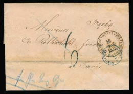 POLAND. 1872. Varsovie - France. Stampless EL Cds + Charge. Fine. - Altri & Non Classificati