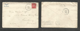 PHILIPPINES. 1912 (Oct 28) Nueva Caceres, Aub Cams - USA, Reading, PA (Dec 7) Obispado Fkd Envelope, TPO Cds. Reverse Tr - Filippine