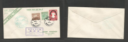 PHILIPPINES. 1943 (April 1) Japanese Occup. Ovptd Stat Card + Censorship + Cachet. Multifkd Env. - Filippine