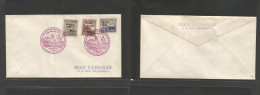 PHILIPPINES. 1943 (22 Dic) Japanese Occup. Ovptd Baha Issue. Multifkd Env + Red Comm Cachets. - Filippine