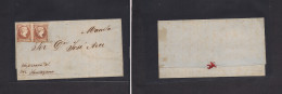 PHILIPPINES. C. 1856-9 (undated). Envuelta De Carta Dirigida A Manila, Suplicada Al Sr. Santayana, Con Franqueo Pareja 5 - Filipinas