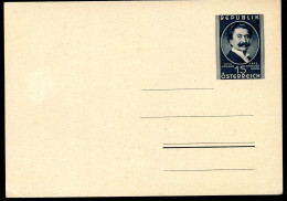 PRIVAT-POSTKARTE PP164 JOHANN STRAUSS SOHN Postfrisch 1950 - Cartoline