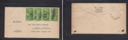 PHILIPPINES. 1935 (25 June) Tuguegarao, Cagayan - San Remo, Italy (7 July) Multifkd 2c Green Block Of Eight, Cancelled C - Philippinen