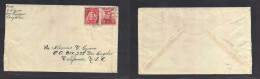 PHILIPPINES. 1940 (27 May) TPO Lingayen Pangasinan - USA, CA, LA. Mixed Issue Multifkd Env VF TPO Difficult To Read Comp - Filippine