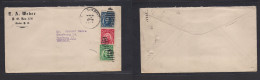 PHILIPPINES. 1927 (July 4) Iloilo - Germany, Hamburg. Tricolor Multifkd Env. Better Usage. - Filippine