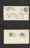 PHILIPPINES. 1934 (16 March) Santa Rosa, Laguna - USA, Ithaca, NY. 2c Green Stat Env Reverse Fkd. Fine Used. - Philippines