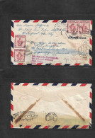 PHILIPPINES. 1935 (9 Dec) Waterfront, Cebu City - Denmark, Copenhagen (13 Dec) Fwded Egypt. Air Multifkd Env, Danish Tax - Philippines