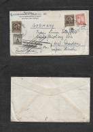 PHILIPPINES. 1947. Manila - Germany, Dresden. Fkd Comercial Envelope + Held For Further, Which Was Added Cancelled And S - Philippinen