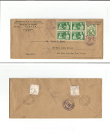 PHILIPPINES. 1940 (21 Feb) Manila - USA, NYC (20 Mar) Official Penalty Envelope + Adtl Fkg For Registration. Fine Used + - Filipinas