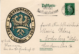 GERMANY WEIMAR REPUBLIC 1931 POSTCARD  MiNr P 190 SENT FROM HANNOVER TO GODESBERG - Postkarten