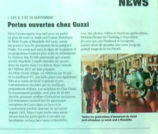 Article Papier PORTES OUVERTES MOTO GUZZI Septembre 2017 LVMF - Ohne Zuordnung