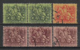 1953 PORTUGAL SET OF 6 USED STAMPS (Michel # 792,794,797) - Oblitérés