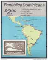 1987 DOMINICAINE BF 39** Phare Colomb, Aviation, Carte - República Dominicana