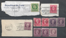 1930 CUBA Set Of 10 USED STAMPS (Michel # 48C-50C) CV €3.00 - Oblitérés