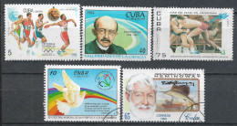 1992-1999 CUBA Set Of 5 Used Stamps (Michel # 3615,3762,3805,4022,4251) CV €3.80 - Oblitérés